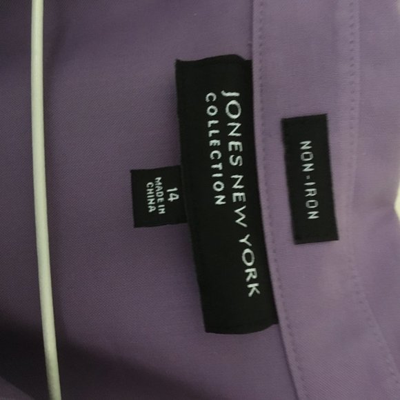 Purple button-up blouse size 14 - Picture 3 of 3